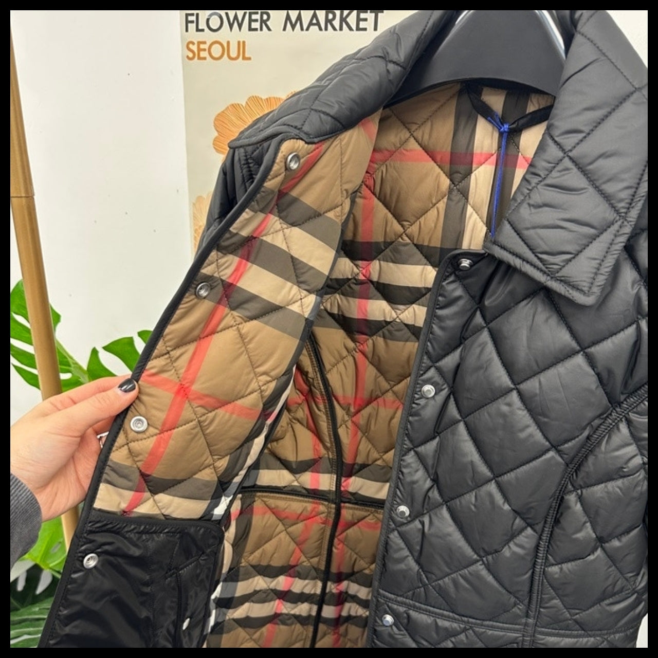 【BURBERRY】CAWTHORNE Quilted Jacket Black