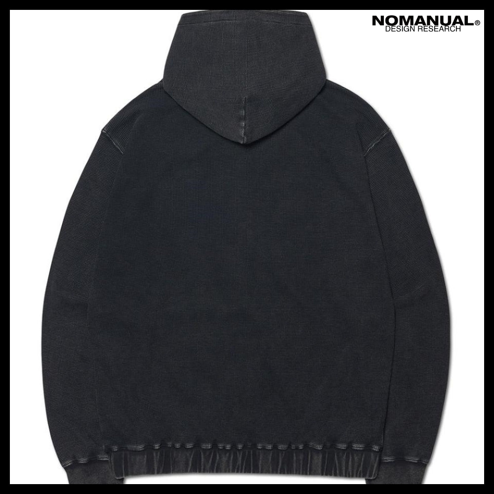 【NOMANUAL】VINTAGE WAFFLE HOODED ZIP UP 2 Colors