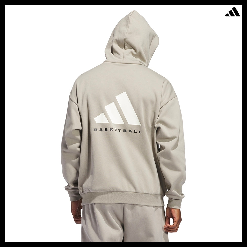 【ADIDAS】 Basketball Fleece Hoodie Putty Beige