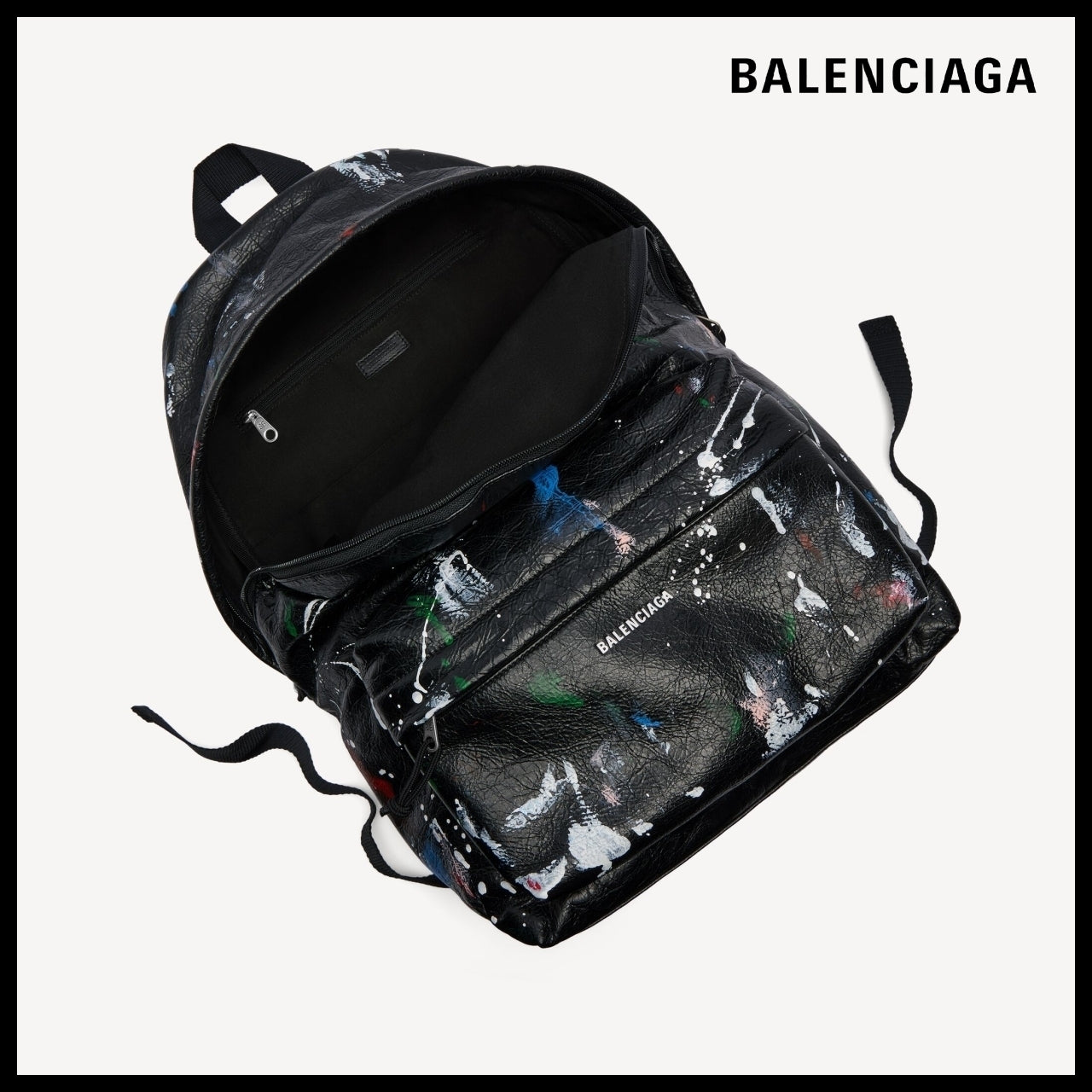 【BALENCIAGA】Explorer Backpack Khaki Black Multicolor