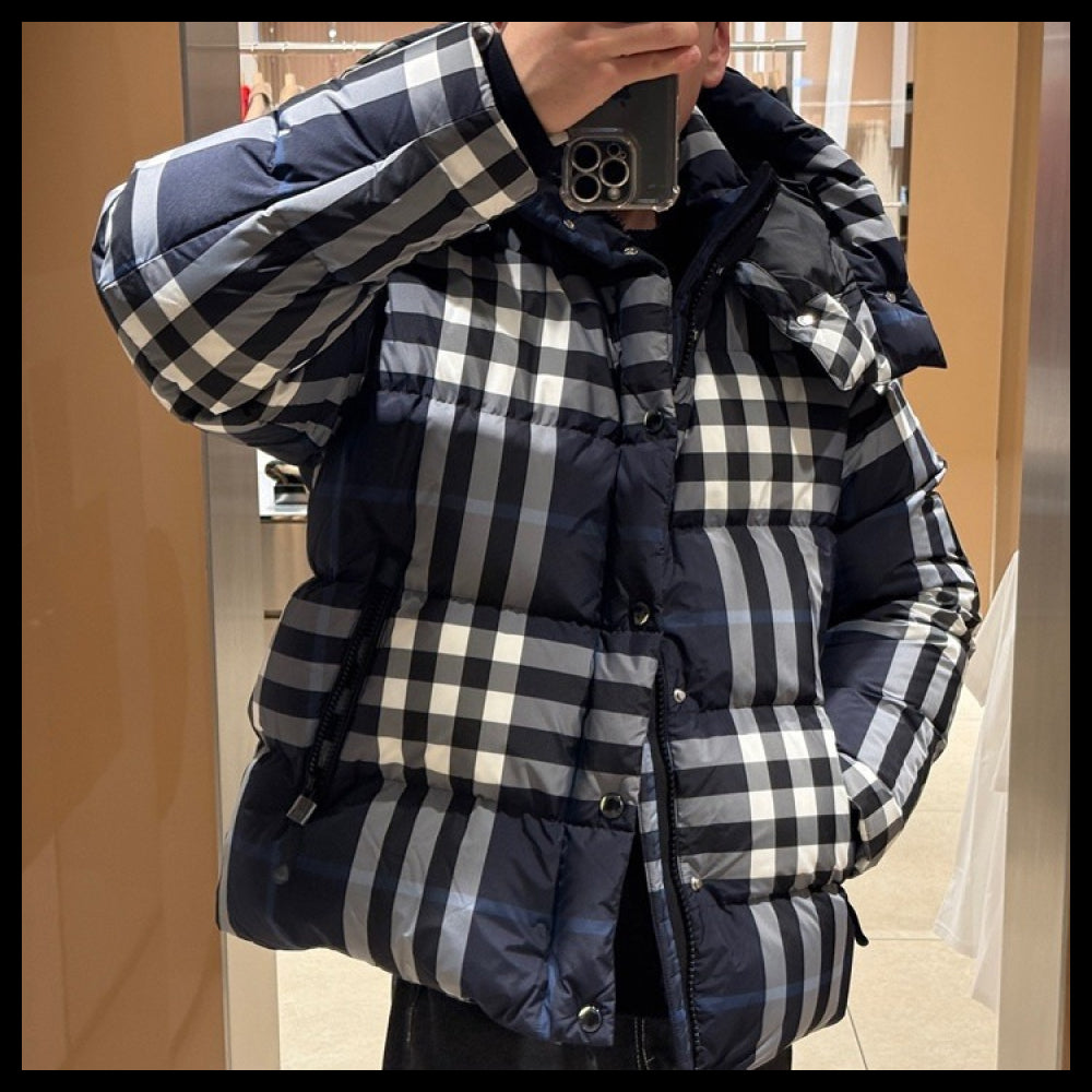 【Burberry】New Larrick EKD Check Lined Goose Down Padded