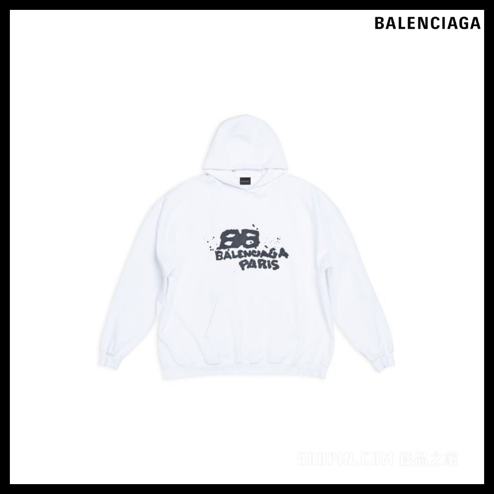 【BALENCIAGA】Hand Drawn BB Icon Large Fit Hoodie