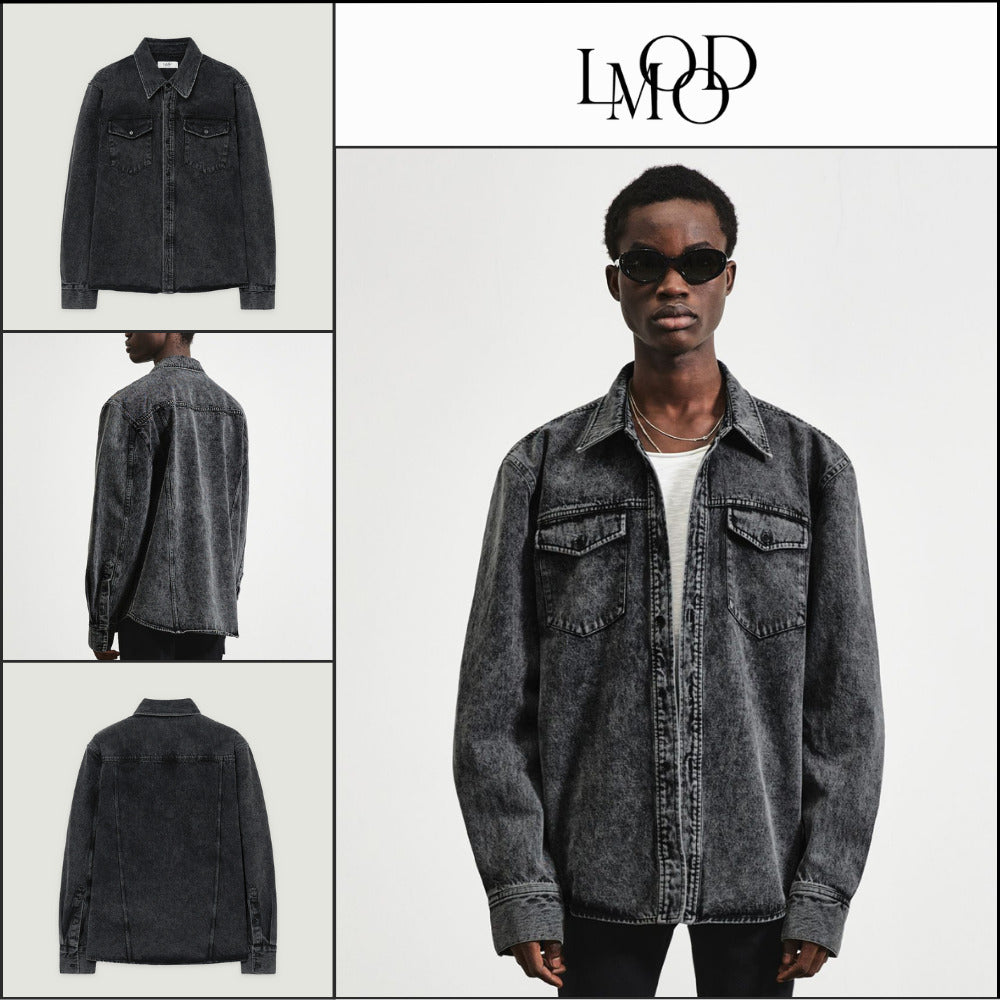 【LMOOD】ARMOR DENIM SHIRT  PEPPER BLACK