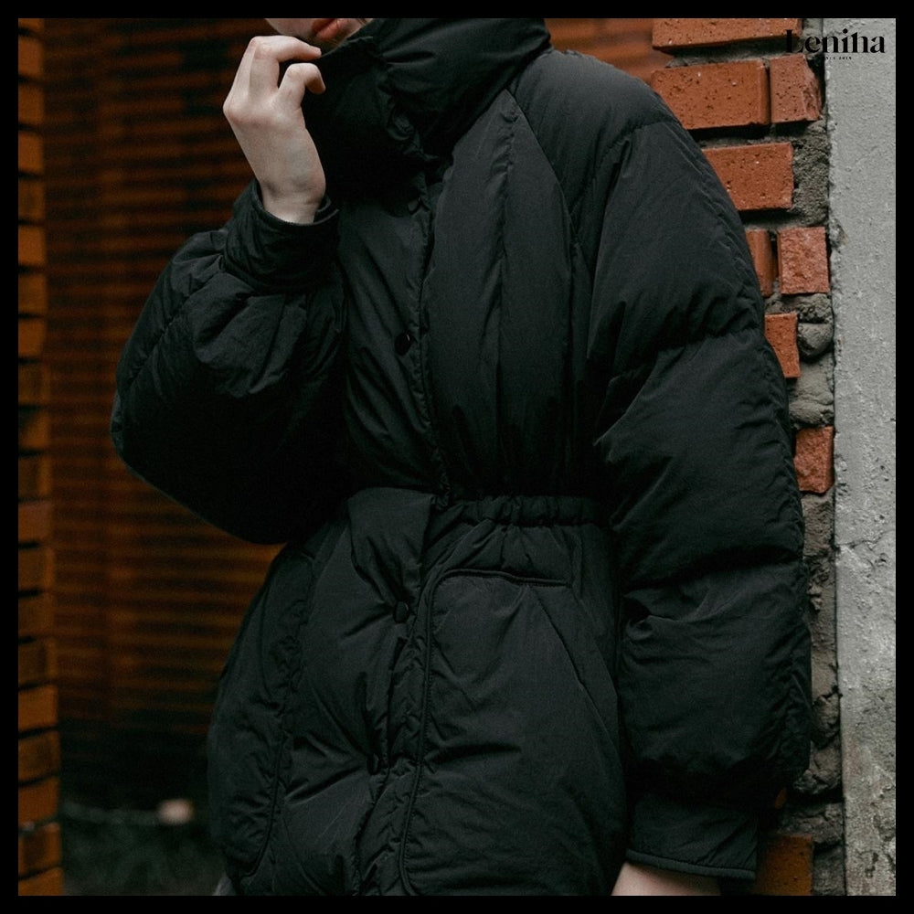 【LENINA】Jade Stand Collar Down Padding 2 Colors
