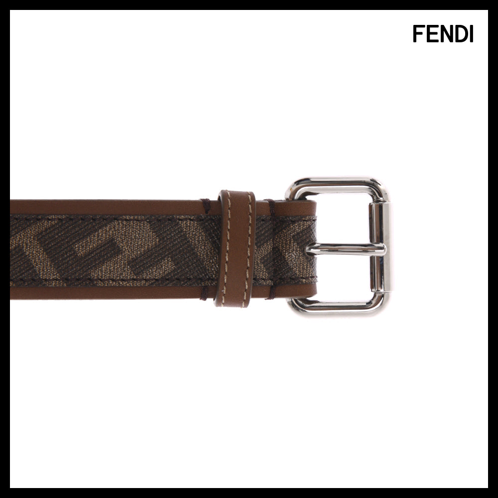 【Fendi】FF Name Plate Brown Pet Collar