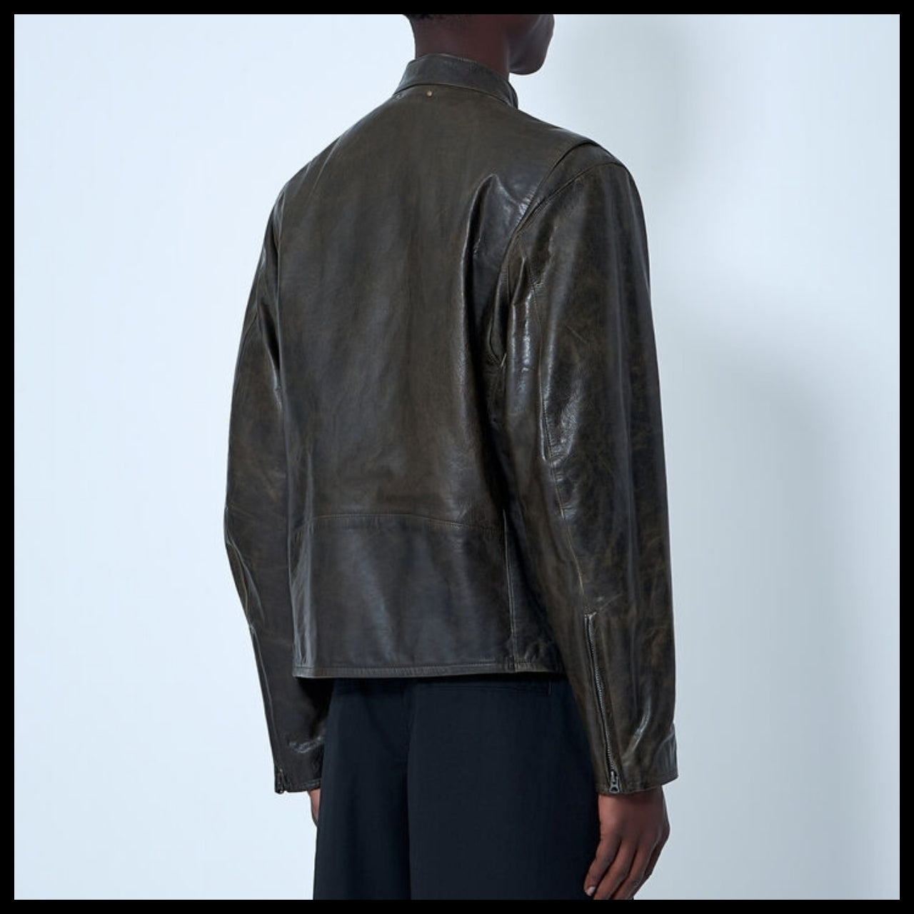 【LEMAIRE】Leather Zip Jacket