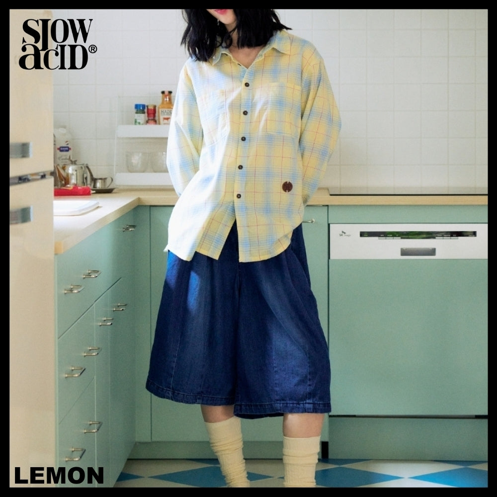 【SLOW ACID】TXT着用 SUMMER LIGHT CHECK SHIRT 2COLOR