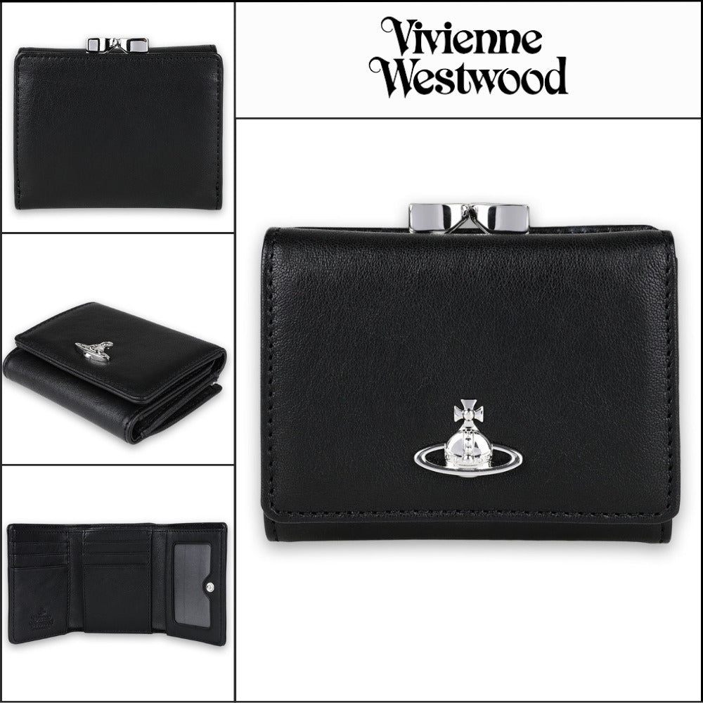 【Vivienne Westwood】Prime Small Coin Pocket Wallet Black
