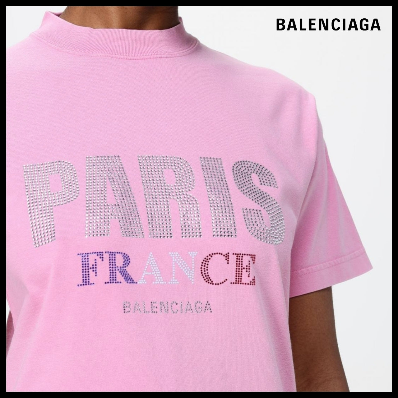 ★Balenciaga アウトレット セール★ Paris Strass T-Shirt
