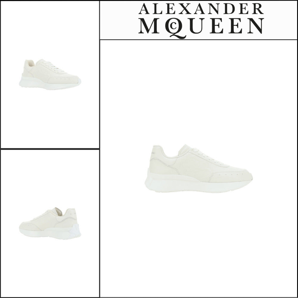【Alexander Mcqueen】Sprint Runner Leather Sneakers White