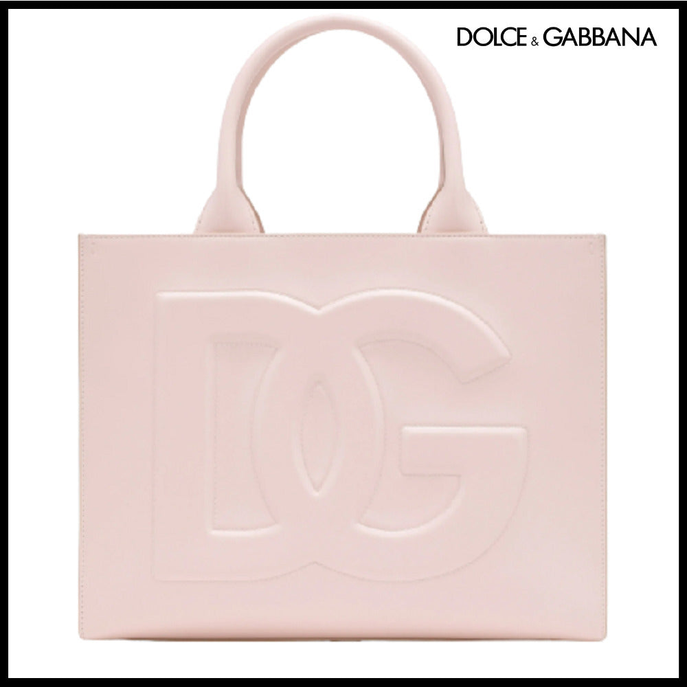 【Dolce & Gabbana】Small Calfskin DG Daily Shopper Pink