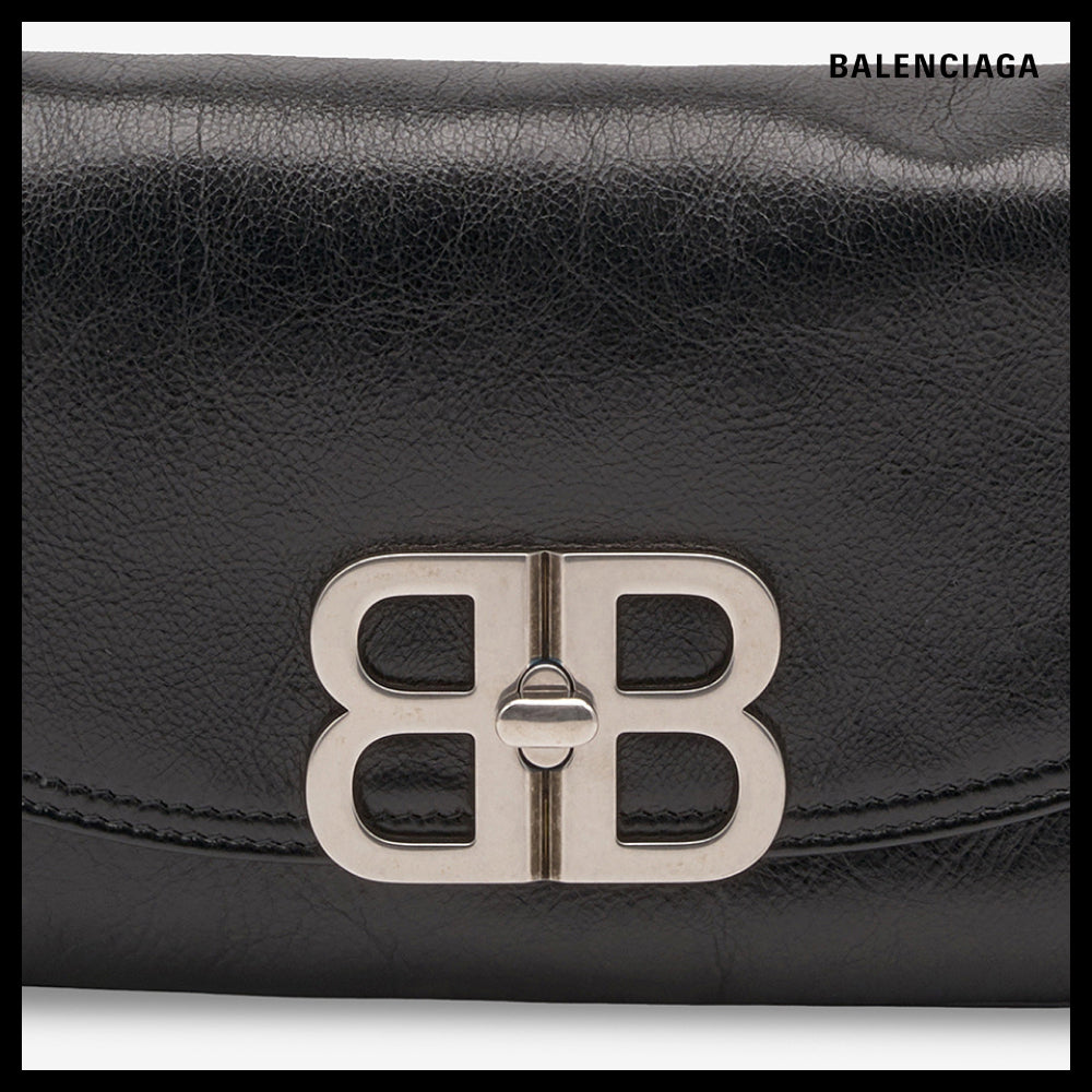 【BALENCIAGA】BB Soft Small Flap Shoulder Bag Black