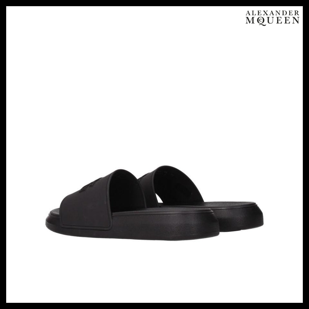【Alexander Mcqueen】Black Logo Slide