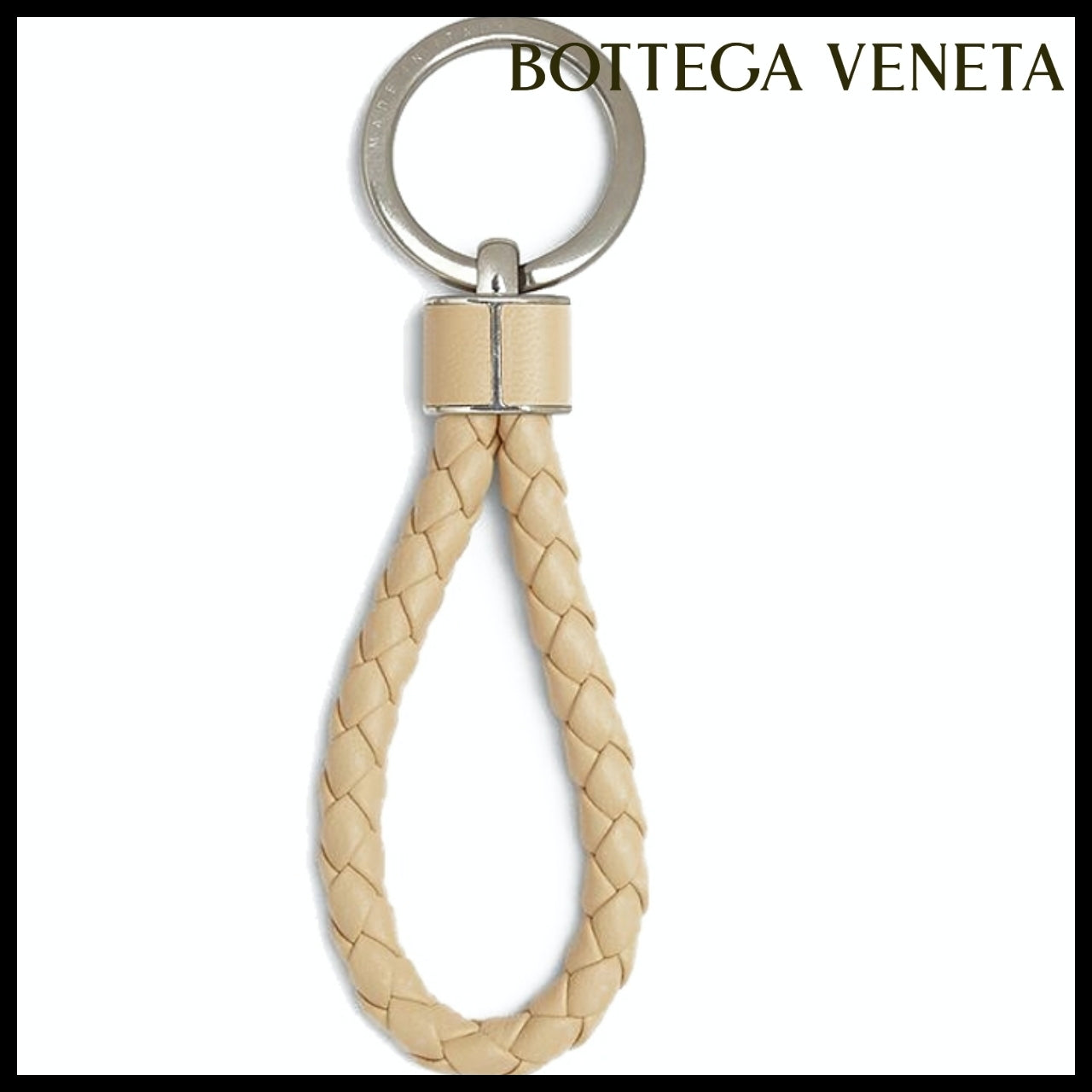 【Bottega Veneta】 Intreccio Key Ring Porridge