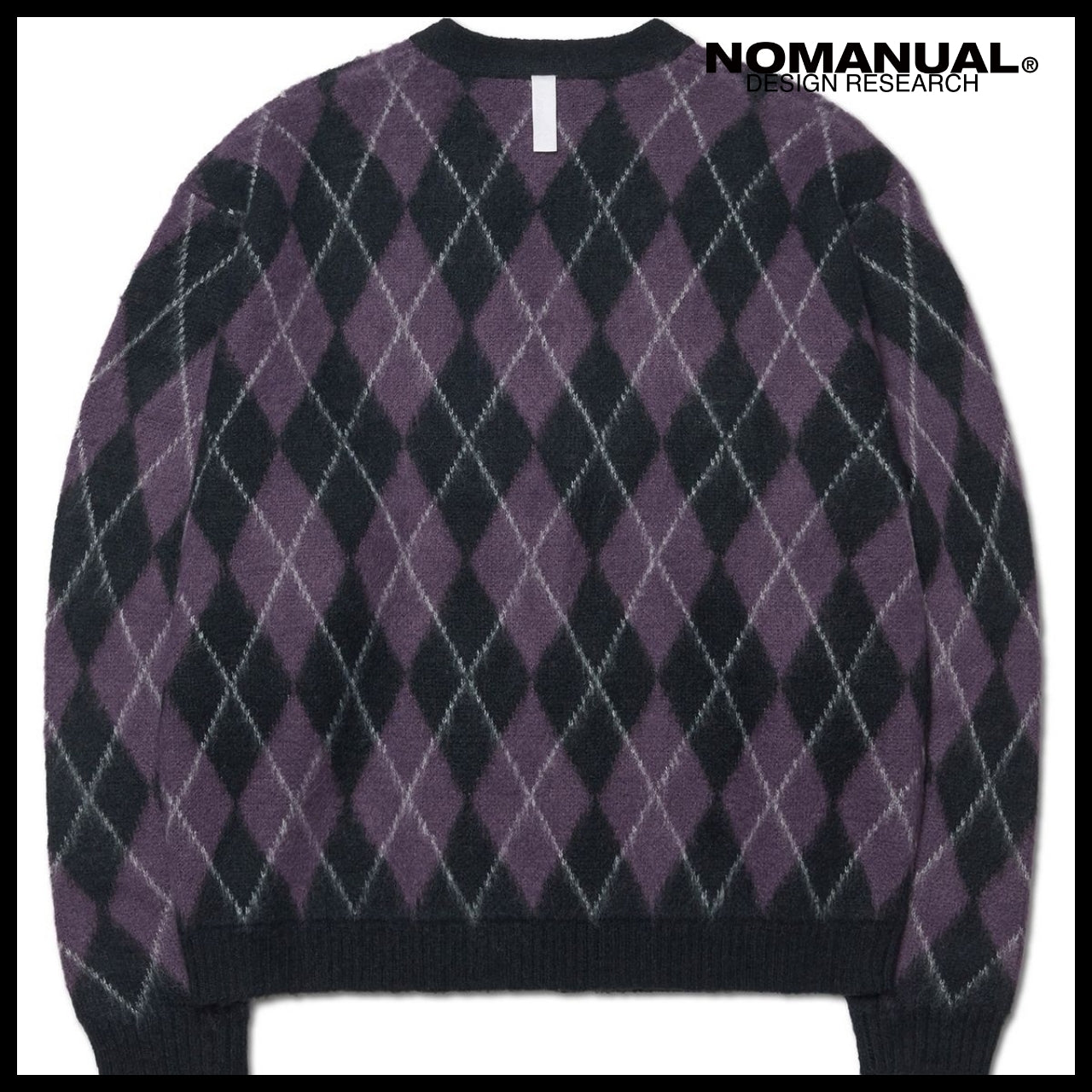 【NOMANUAL】Argyle hairy cardigan (4 colors)