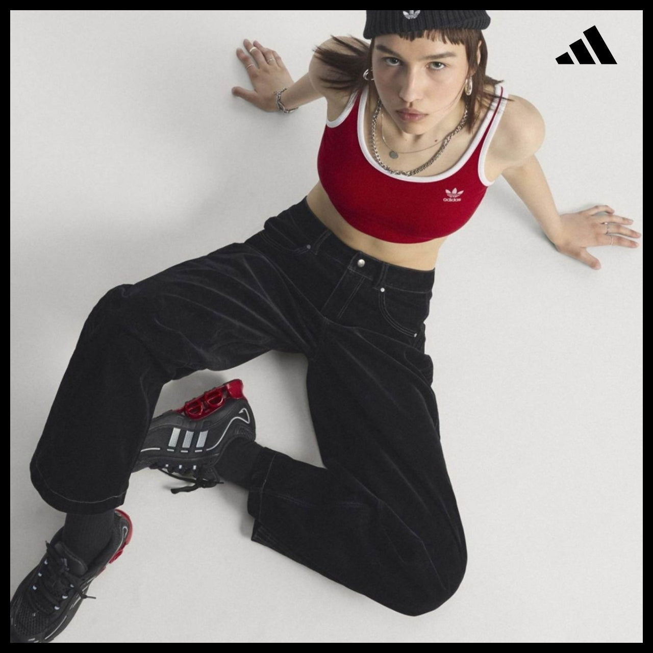 【ADIDAS】Adibreak Black Snap Pants Wide Leg Track Pants