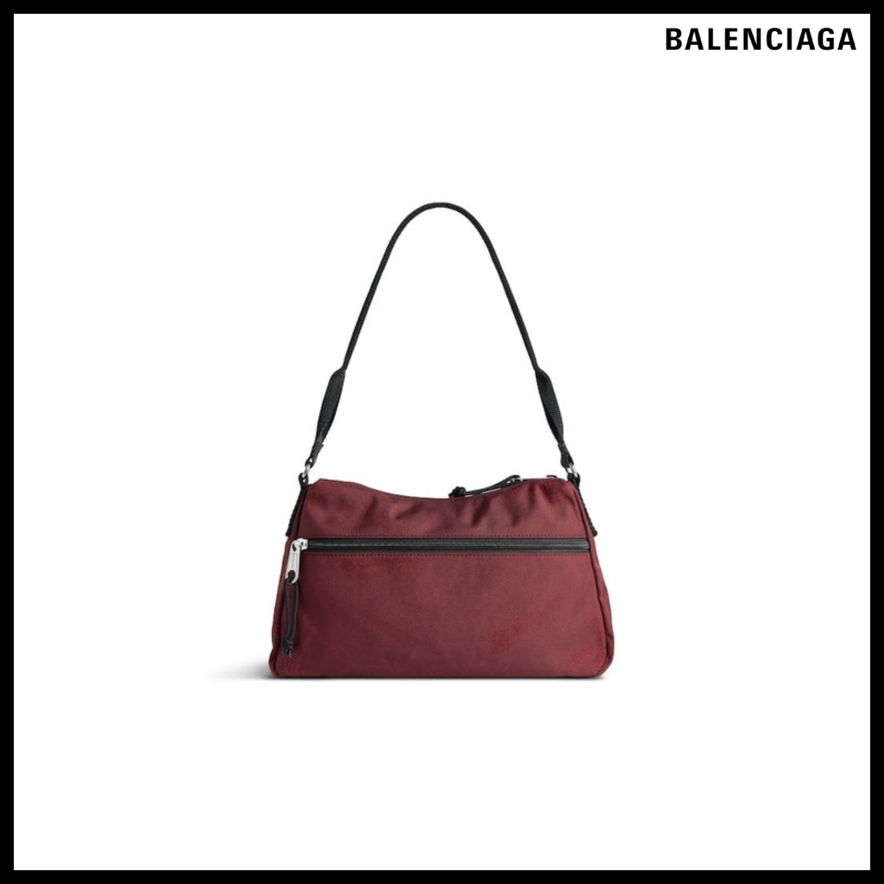 【BALENCIAGA】Explorer Sling Pouch Used Effect Dark Red
