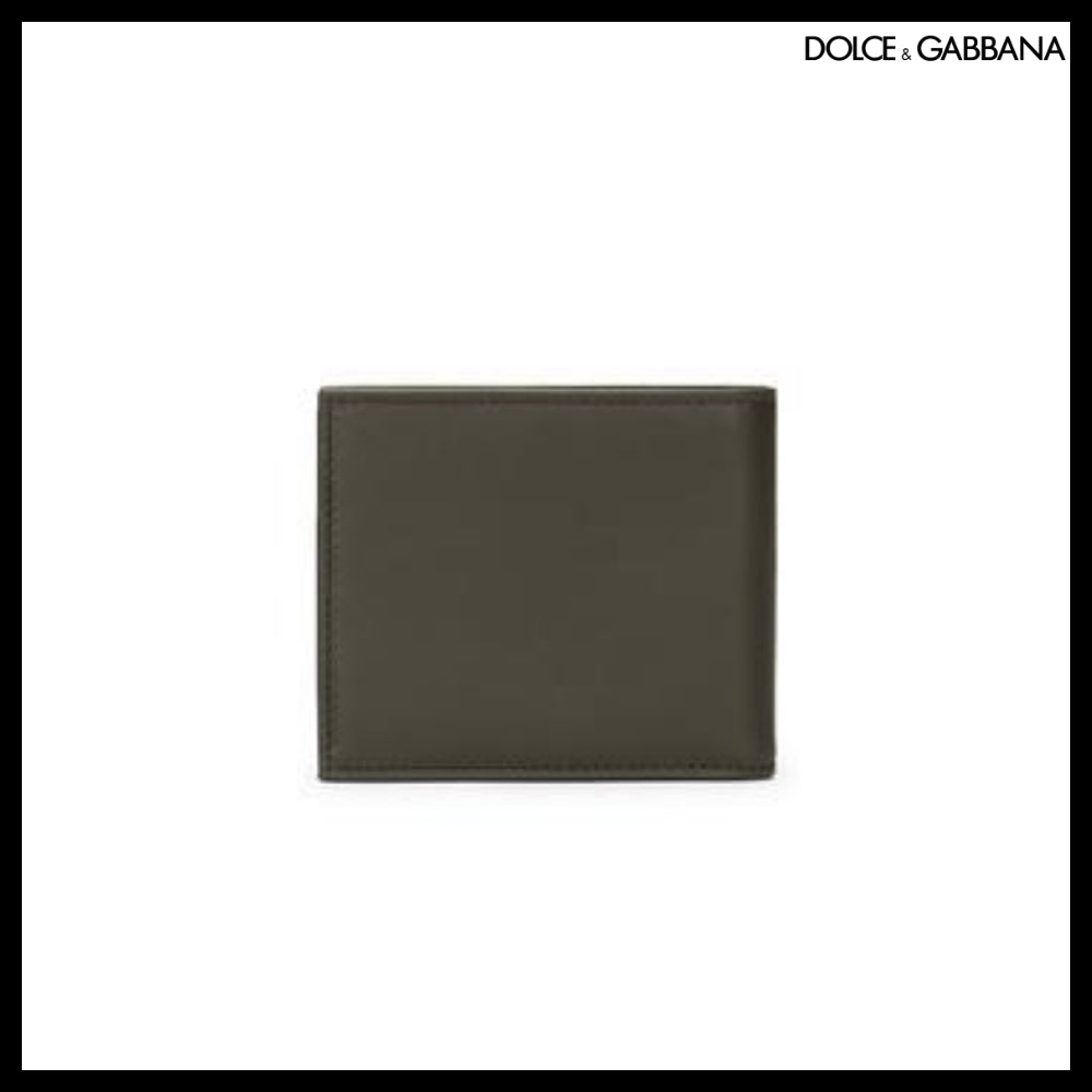 【Dolce&Gabbana】CALFSKIN BIFOLD WALLET LOGO