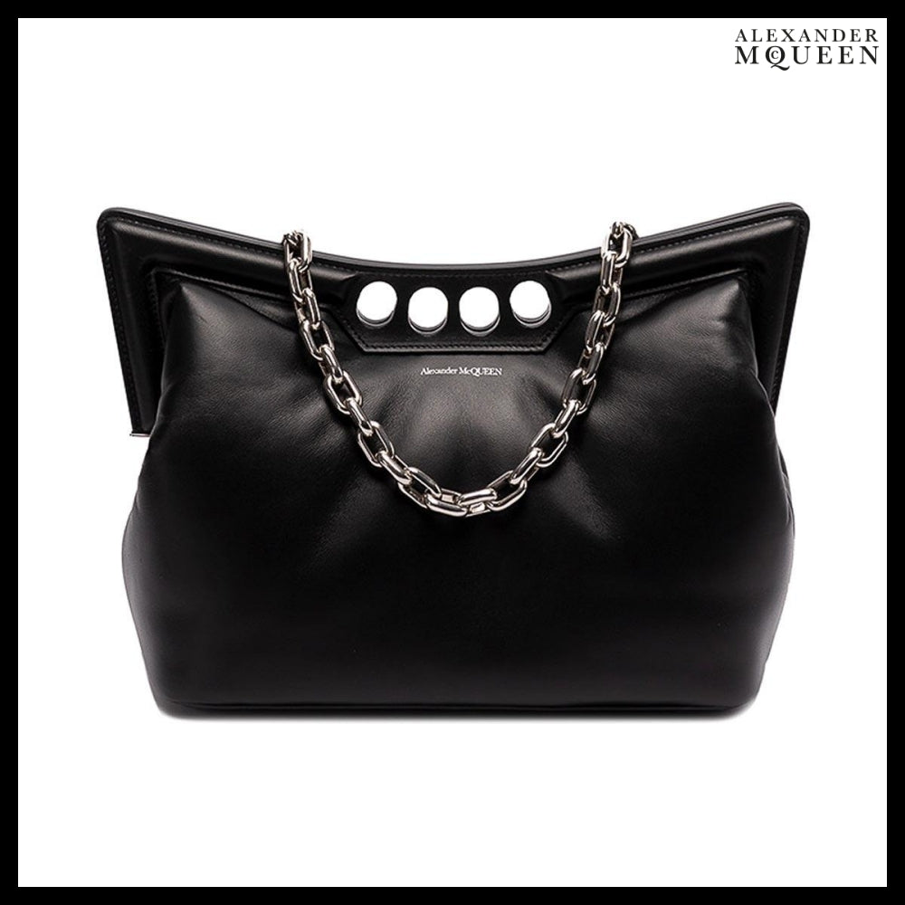 【Alexander Mcqueen】Puffy Peak Leather Crossbody Bag