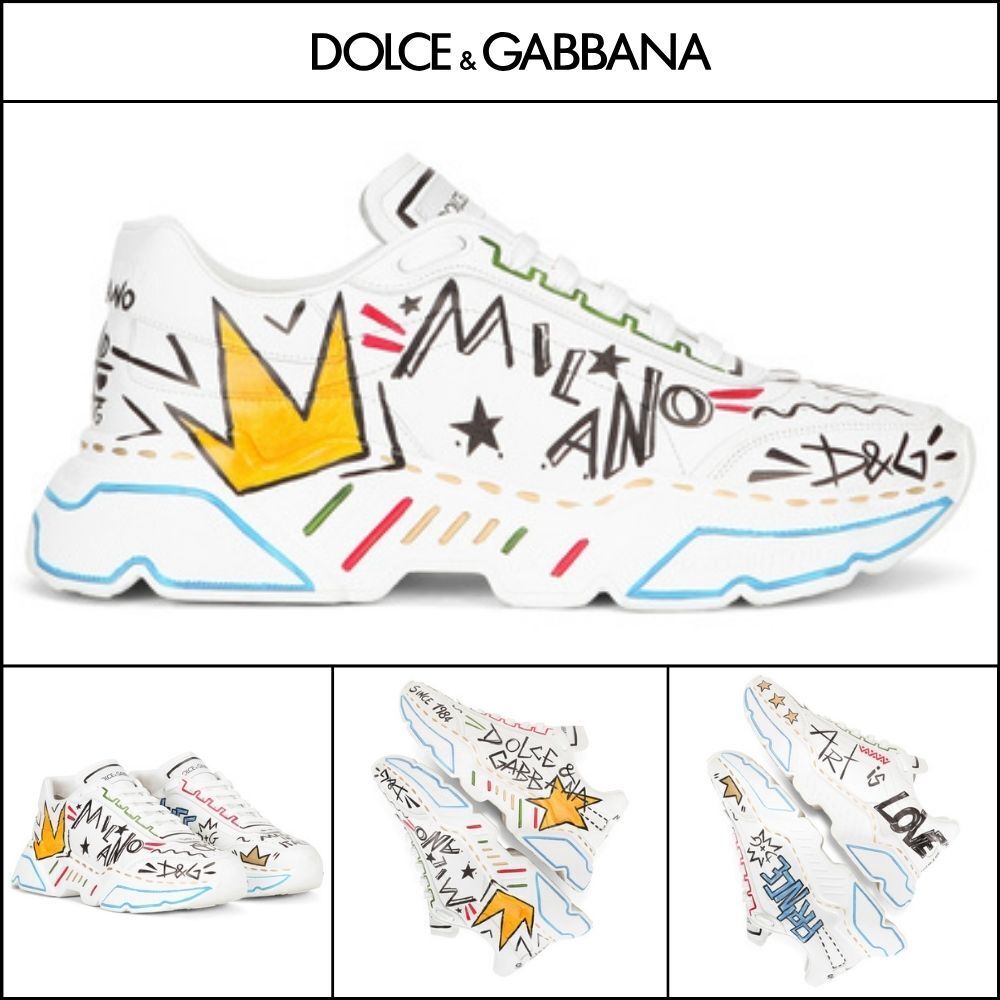 【Dolce & Gabbana】HAND-PAINTED CALFSKIN NAPPA DAYMASTER