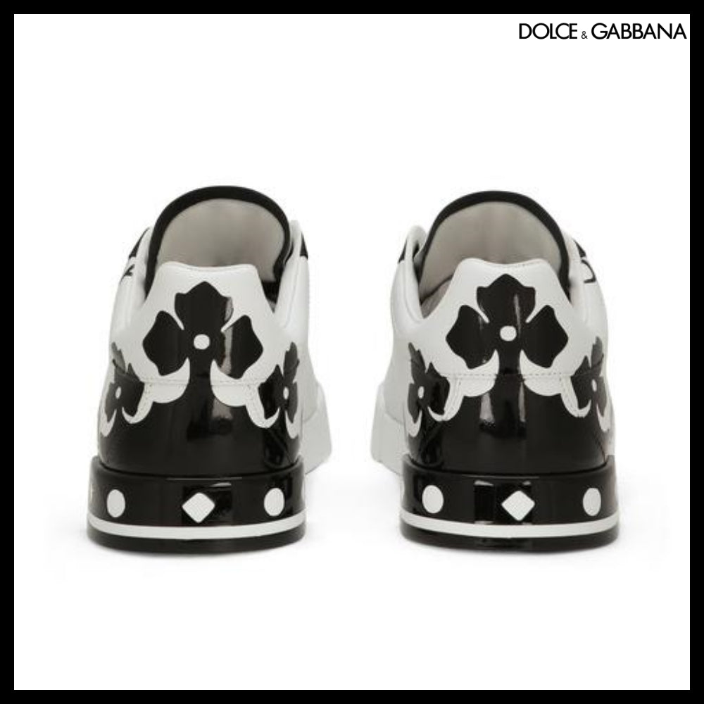 【Dolce&Gabbana】PORTOFINO SNEAKERS PRINTED PATENT CALFSKIN
