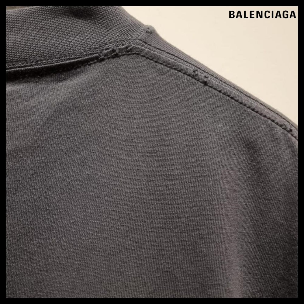 【BALENCIAGA】Oversized T-Shirt Faded Black White