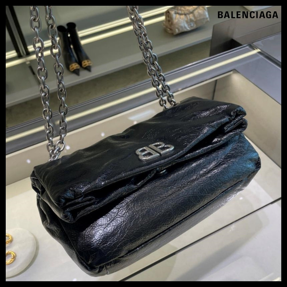 【BALENCIAGA】Monaco Small Chain Bag Black