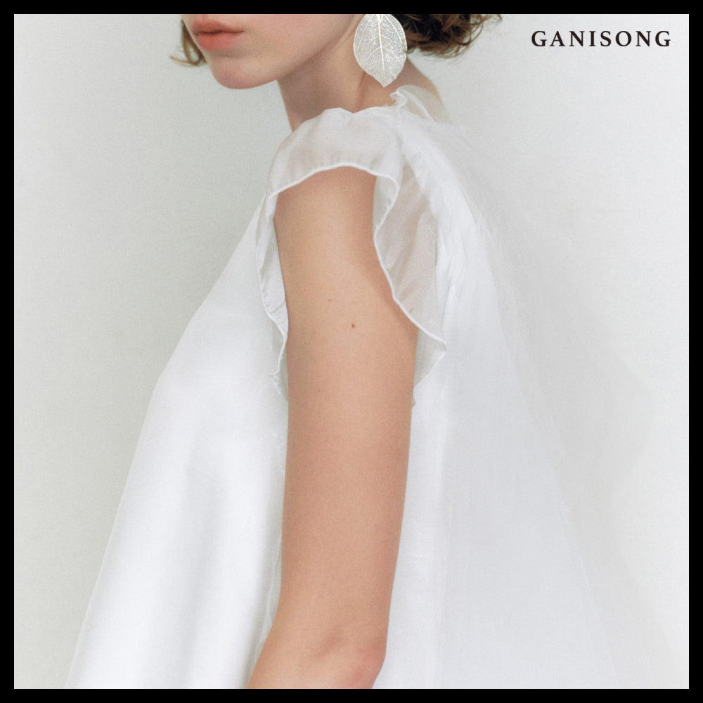 【GANISONG】Bridal Angel Breeze Dress White