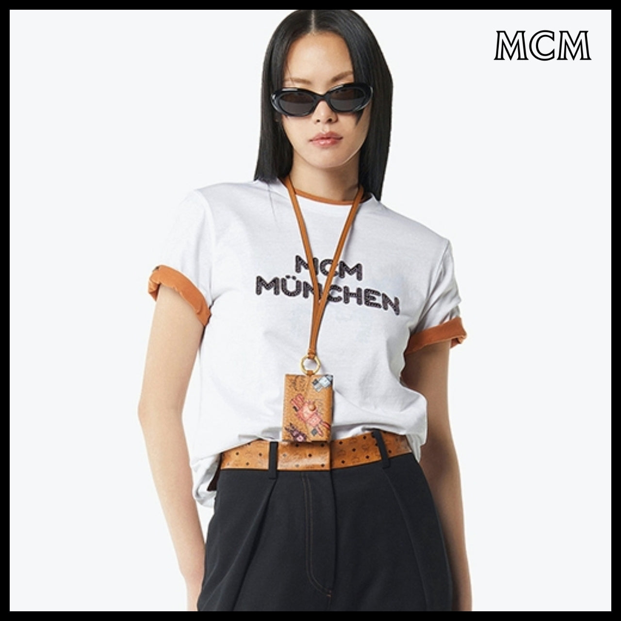 【MCM】Aren rabot visetos lanyard ID wallet