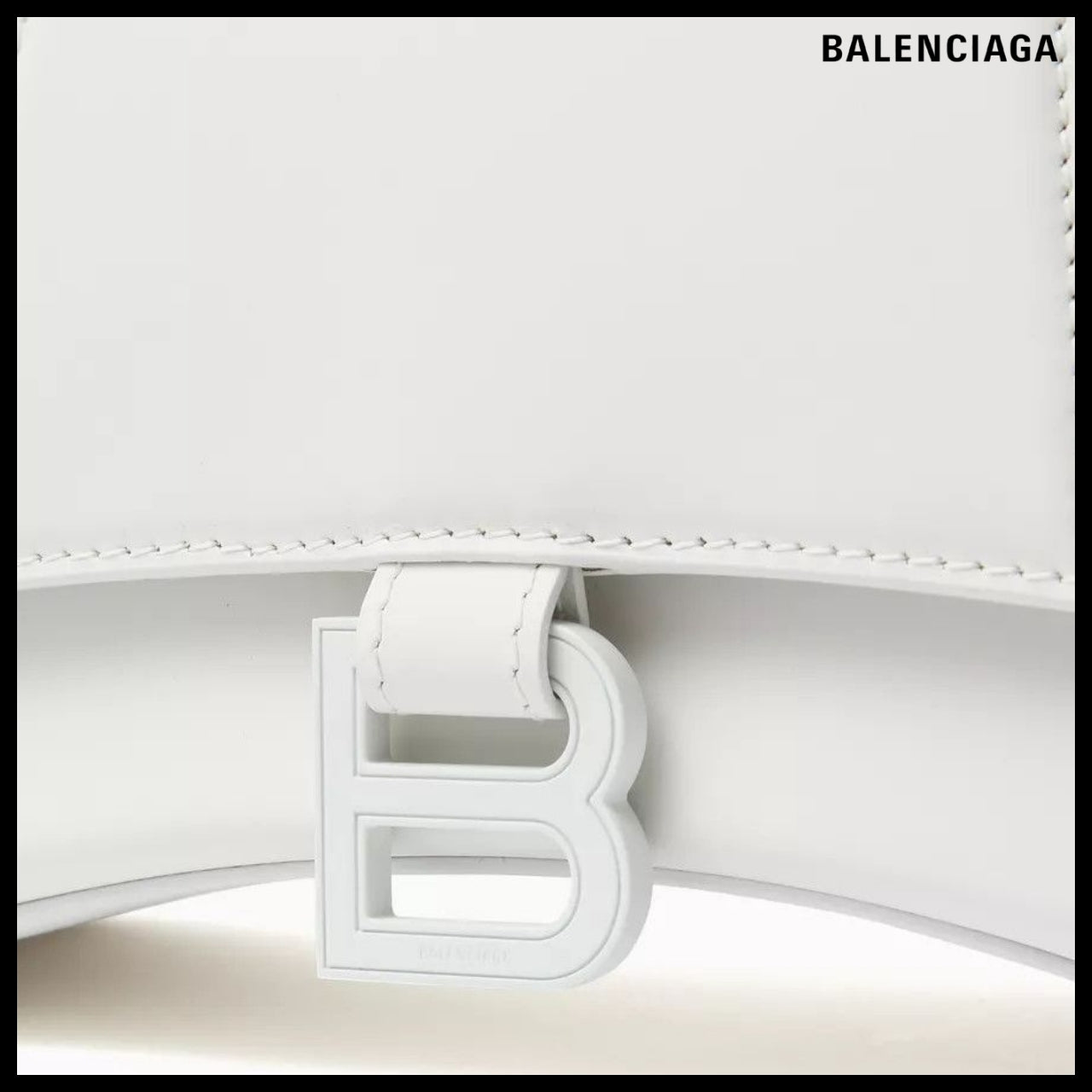 【BALENCIAGA】Hourglass Small Handbag in White