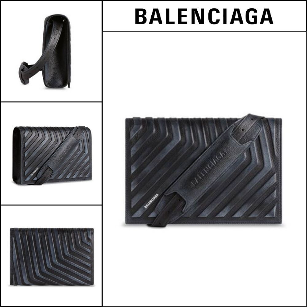 【BALENCIAGA】Car Flap Bag with Strap Dirty Effect Black