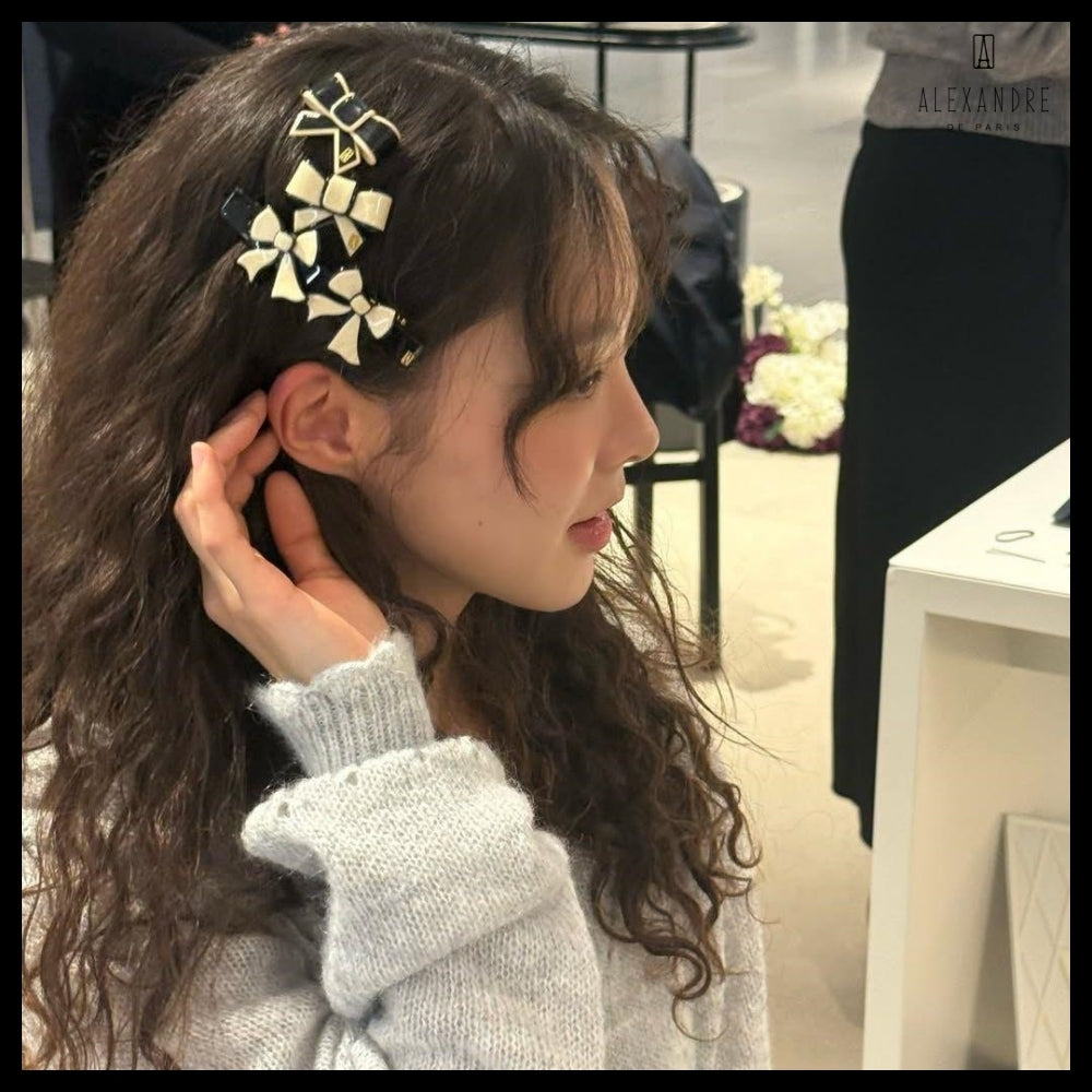 【Alexandre de Paris】Tenderly Ball Pin Beige