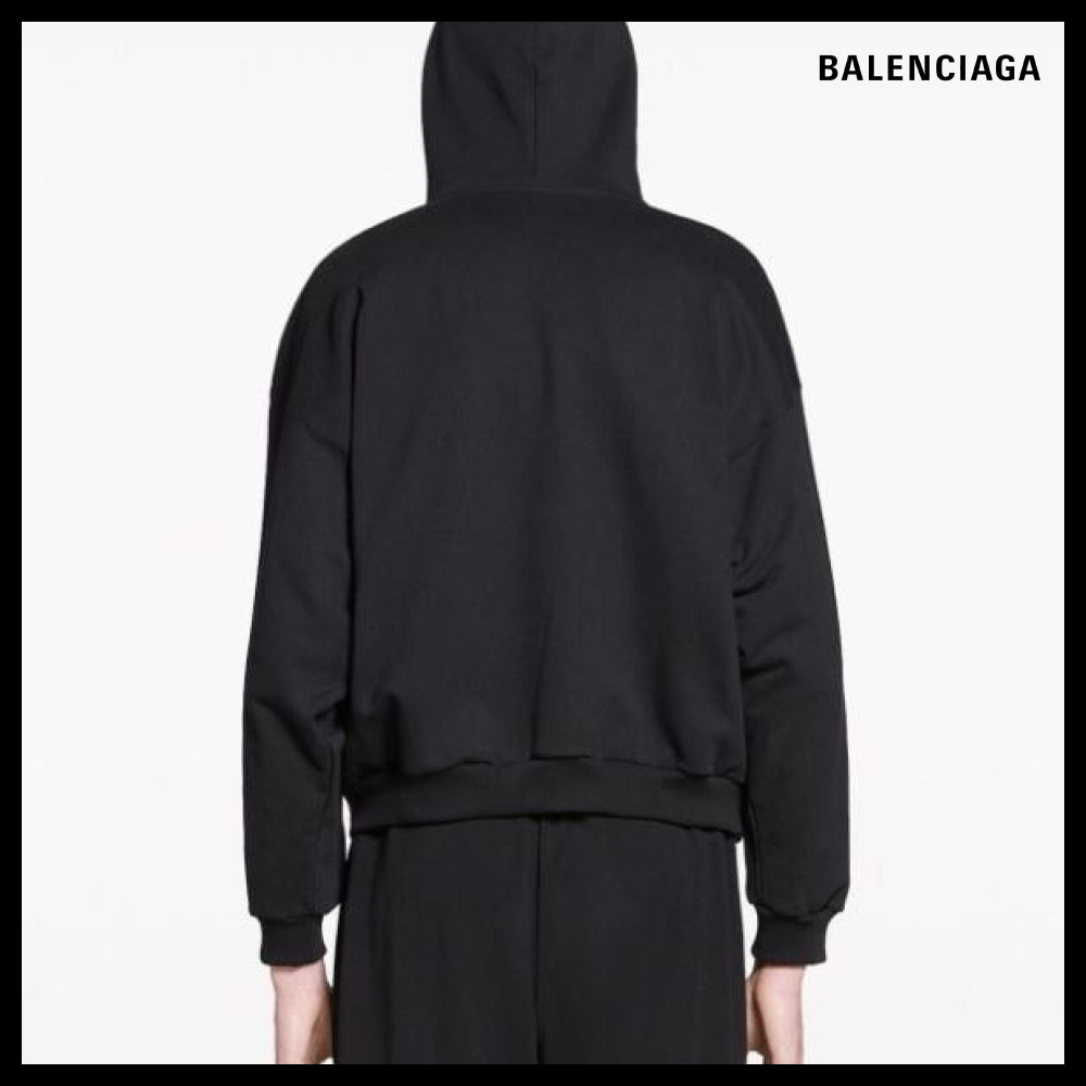 【BALENCIAGA】Black Hoodie Medium Fit