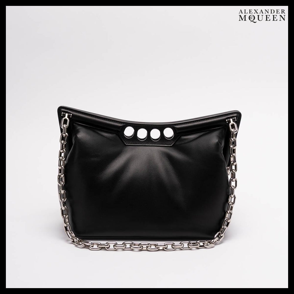 【Alexander Mcqueen】Puffy Peak Leather Crossbody Bag
