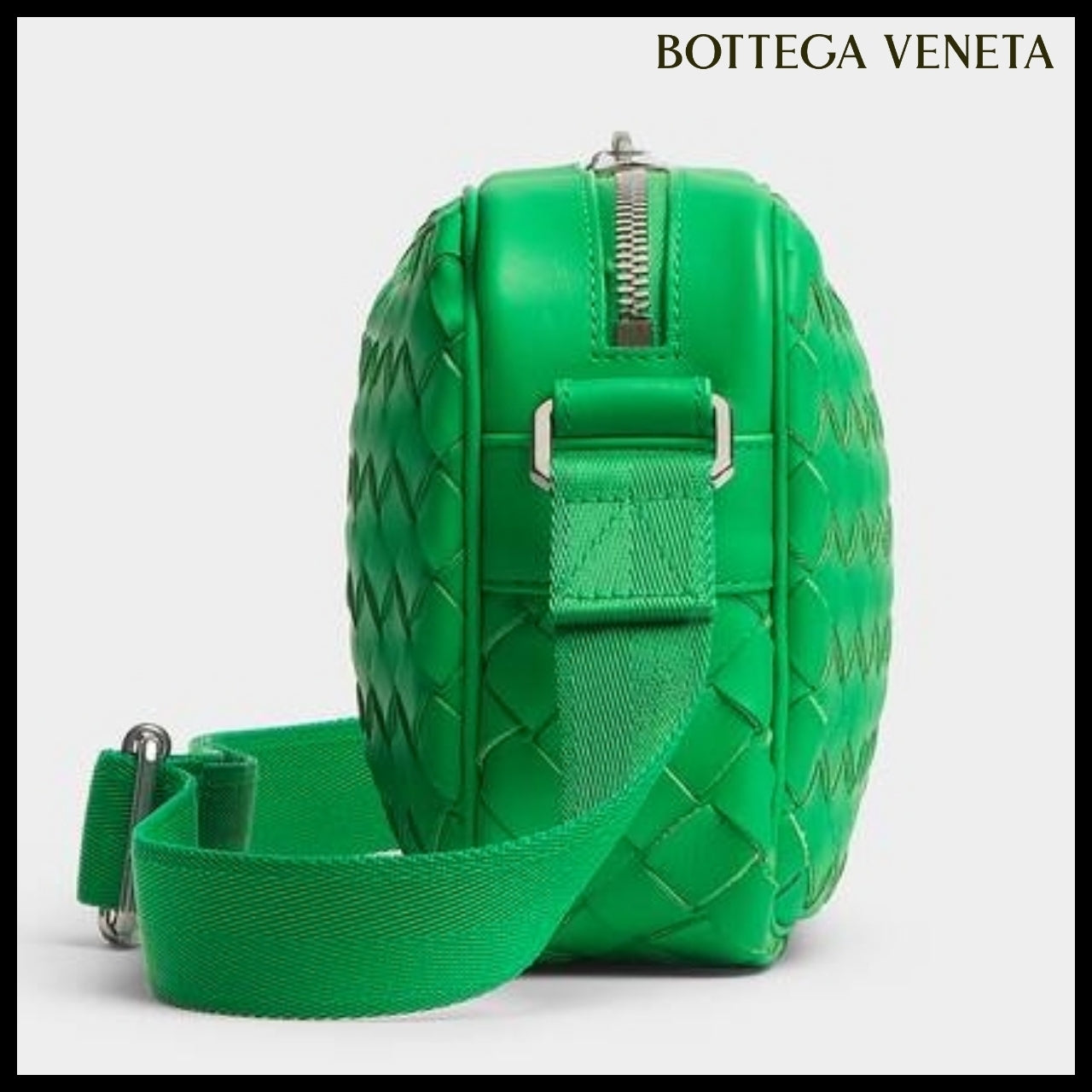 【BOTTEGA VENETA】SMALL INTRECCIATO CAMERA BAG PARAKEET