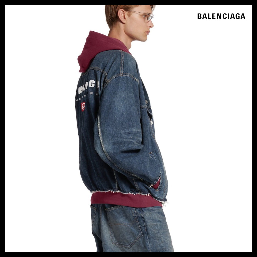 【BALENCIAGA】Patched Denim Jacket
