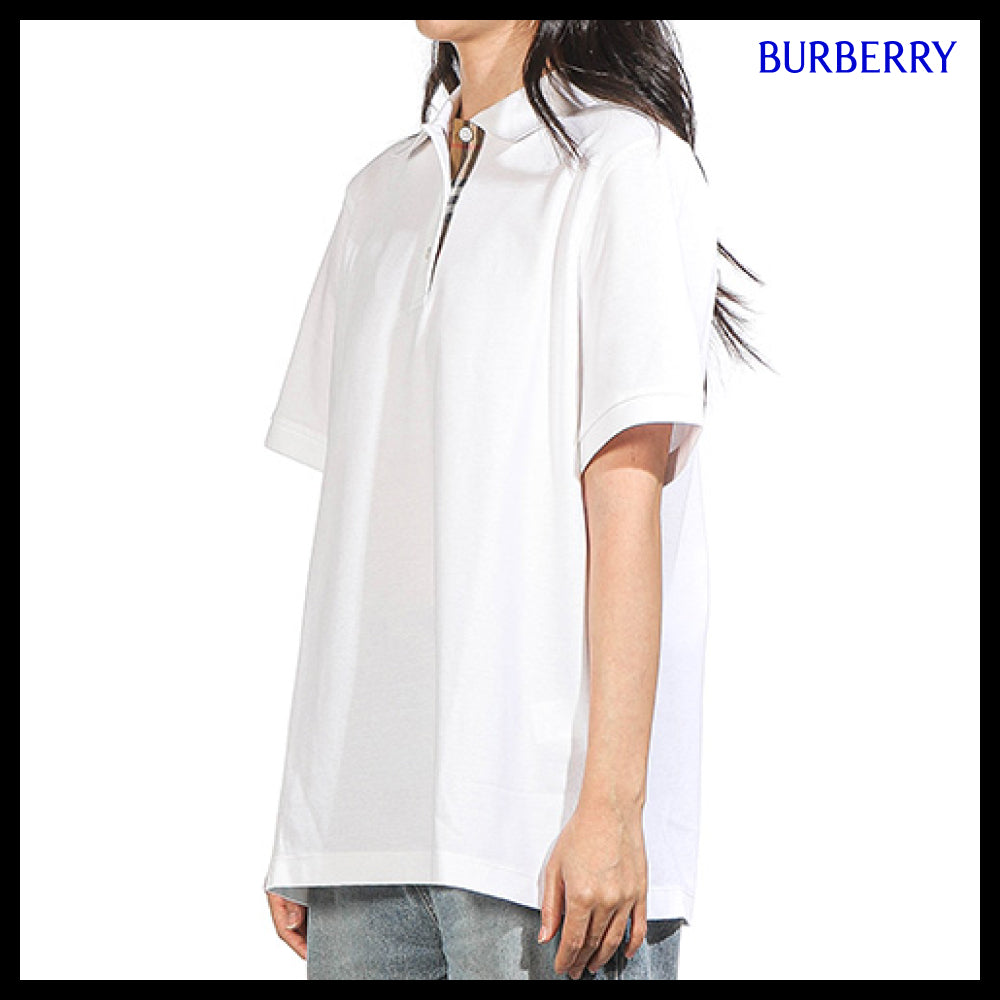 【Burberry】Women’s Collar Short Sleeve T-Shirt