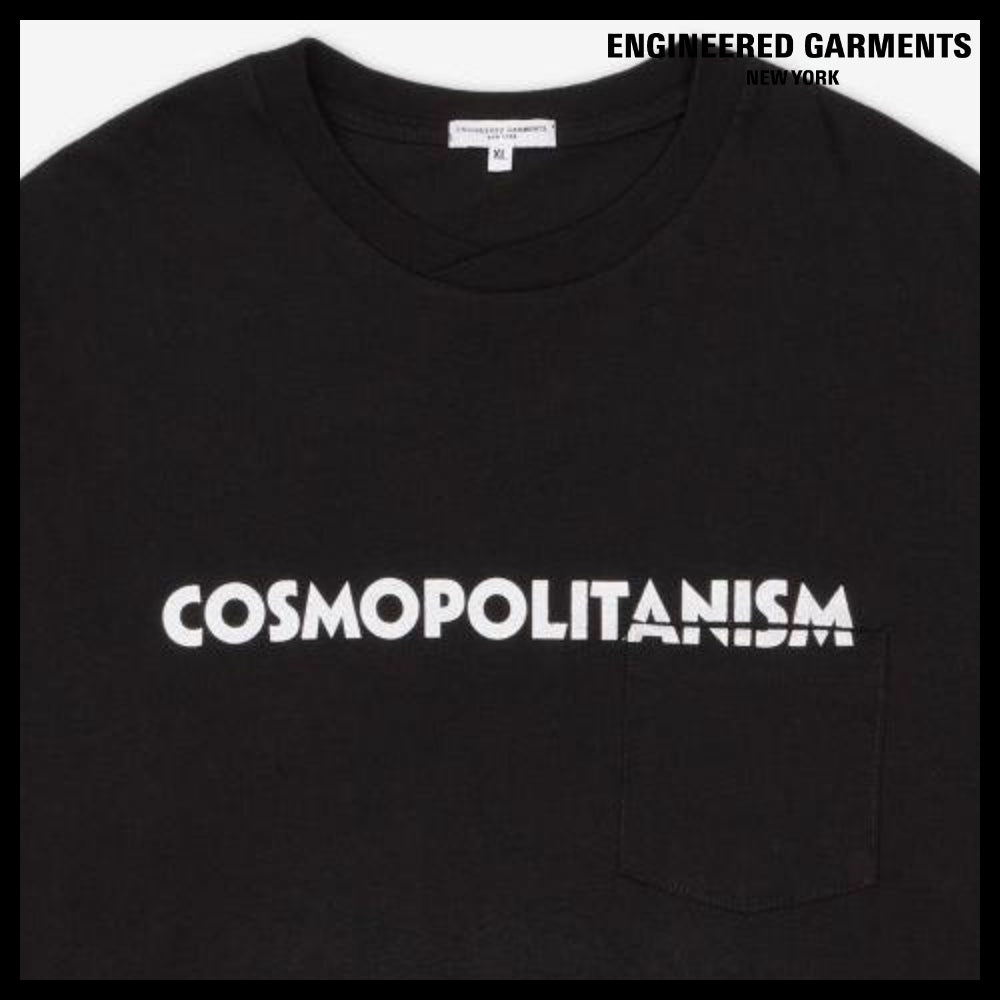 ◆Engineered Garments◆ プリント クロス クルーネック Tシャツ