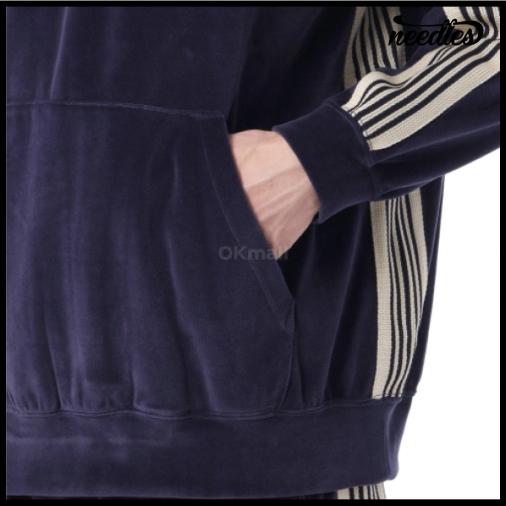 【NEEDLES】 Track Hoody CPE Velour Navy