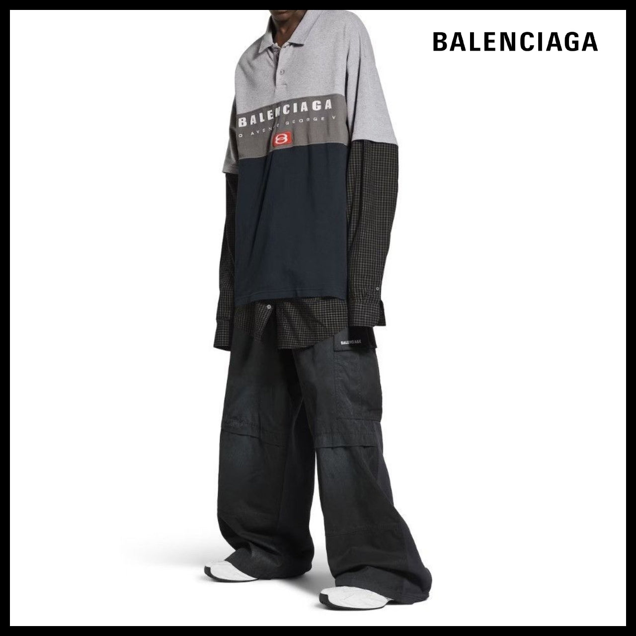 【BALENCIAGA】Unity Polo Shirt in Multicolor