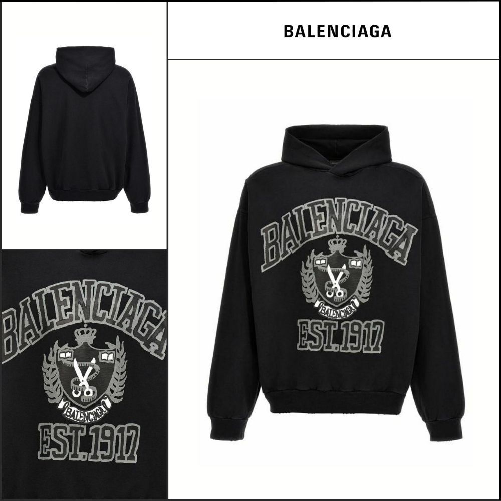 【BALENCIAGA】DIY College Medium Fit Hoodie
