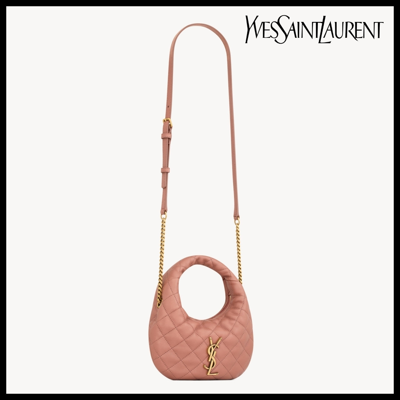 【Saint Laurent】Quilted Nappa Leather ICARINO Mini Bag