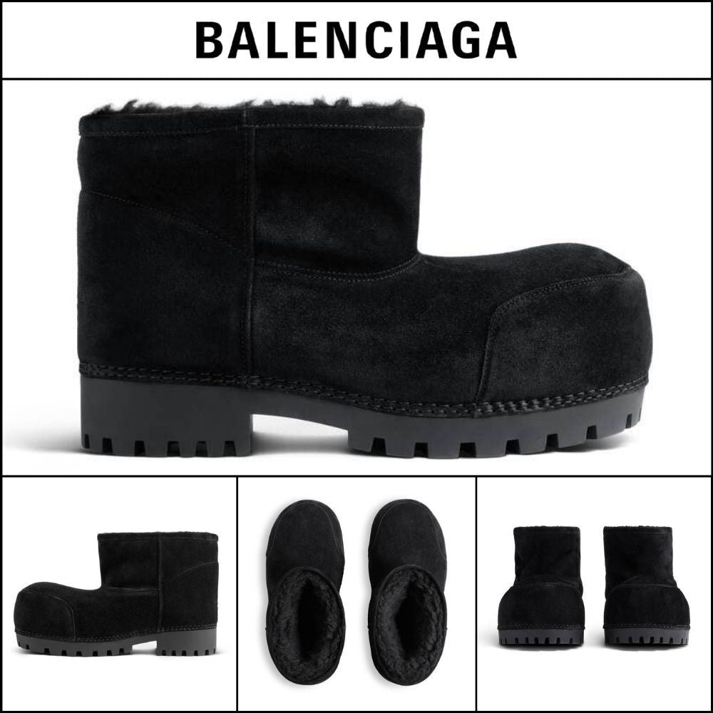 【BALENCIAGA】Alaska Fur Booties Black