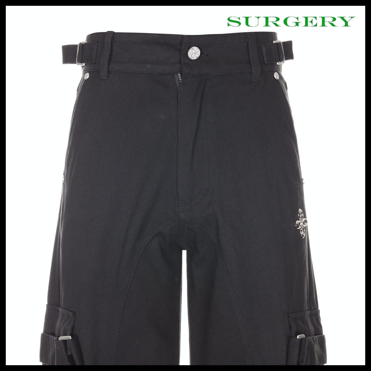 【SURGERY】Bondage Cargo Pants Black