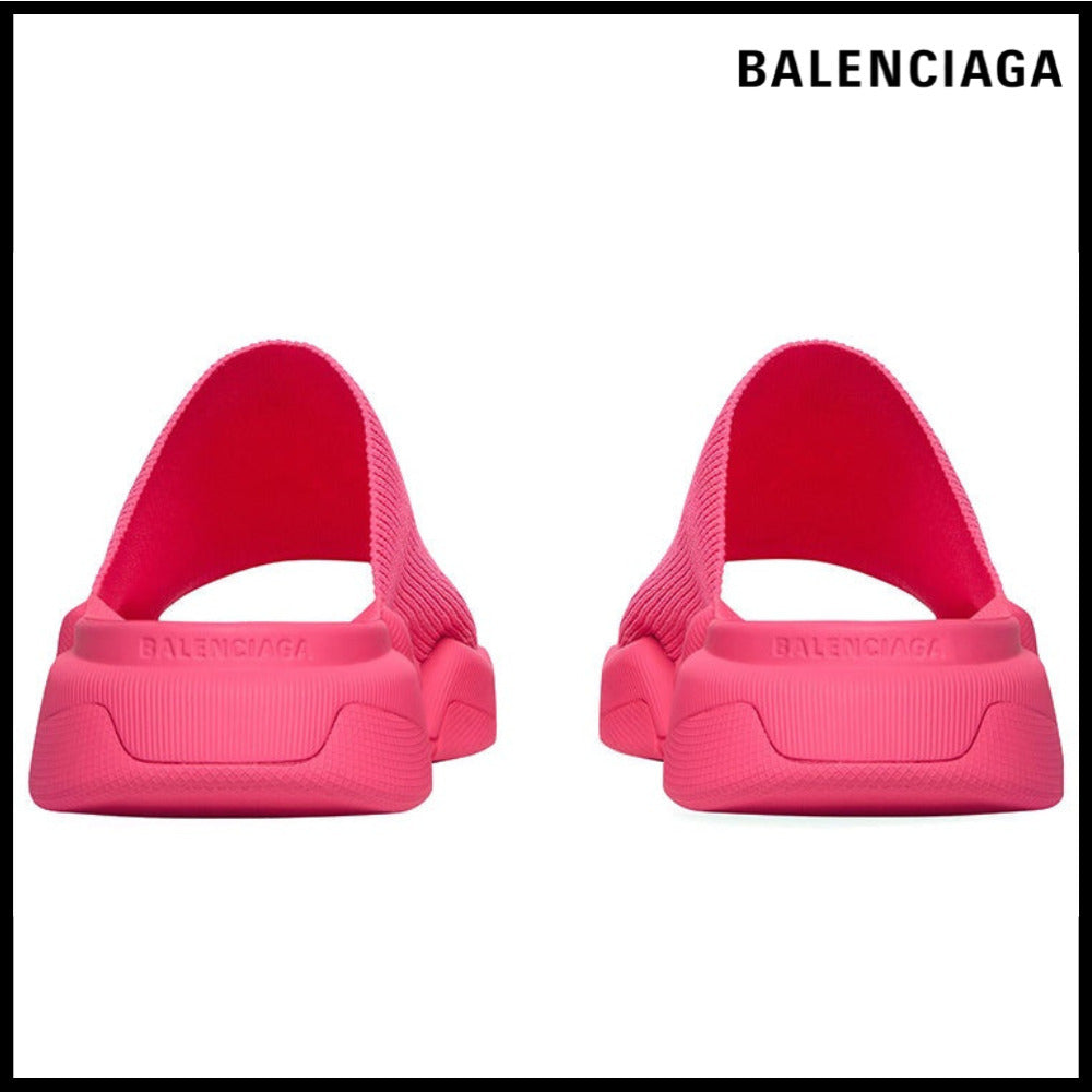 【BALENCIAGA】Speed 2.0 Recycled Knit Slide Sandal Pink