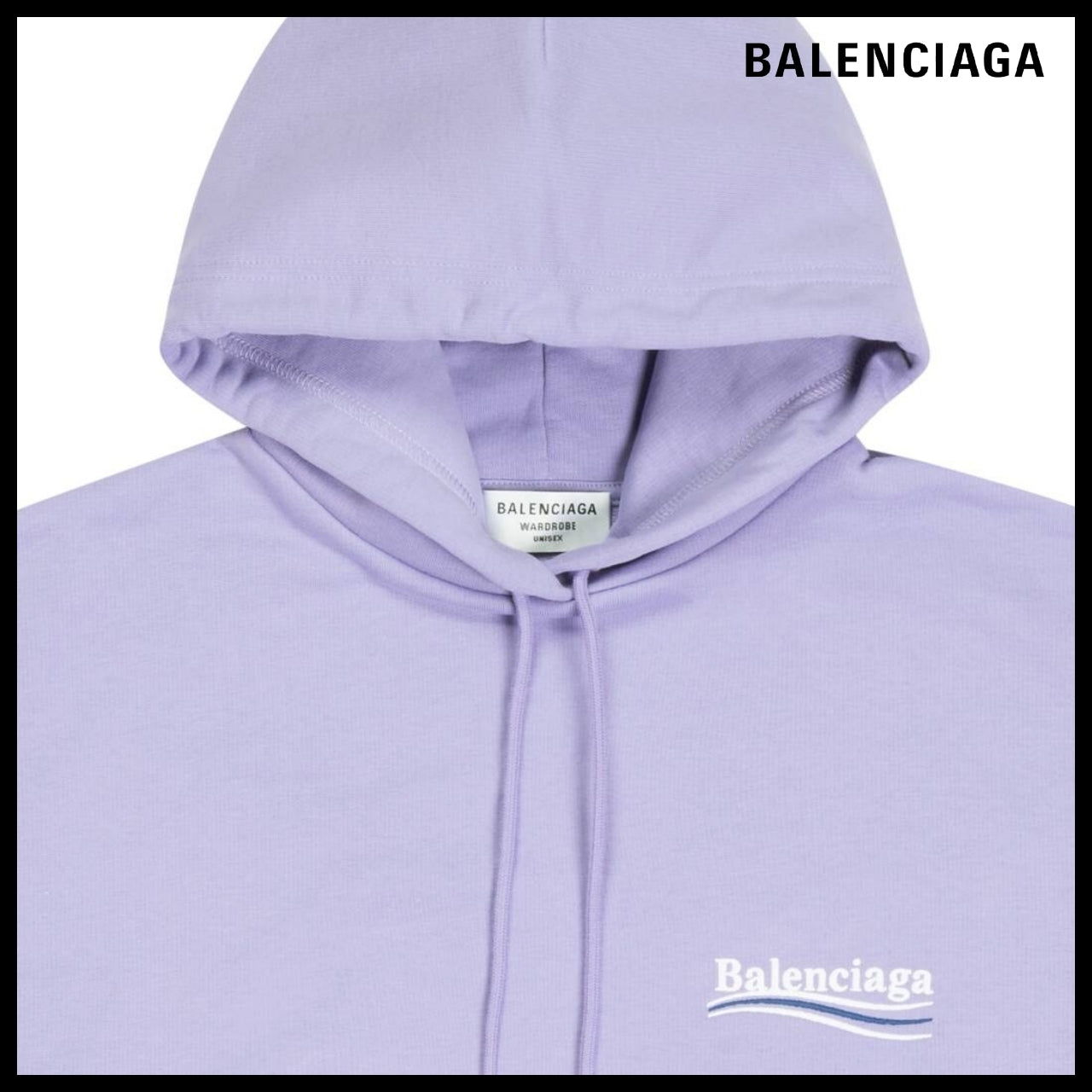 【BALENCIAGA】Political Campaign Hoodie Medium Fit Purple