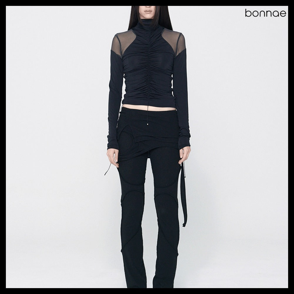 【Bonnae】Women's Angelic Shirring Top 2 Colors