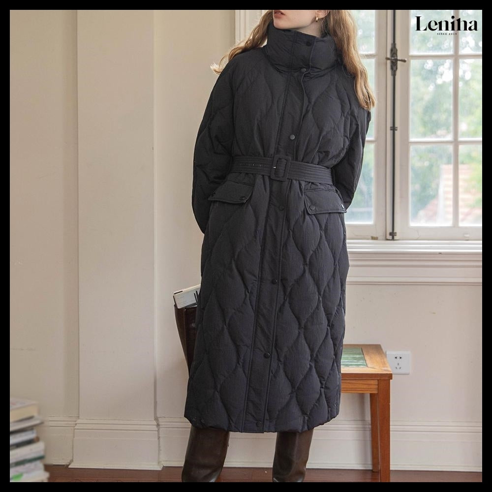 【LENINA】MARTHA Stand Collar Long Down Padding