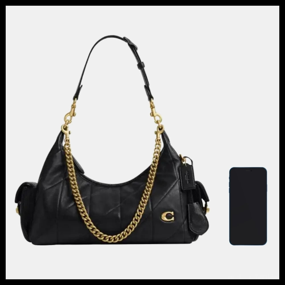 【Coach】Pocket Juliet Bag 30 With Quilting Black