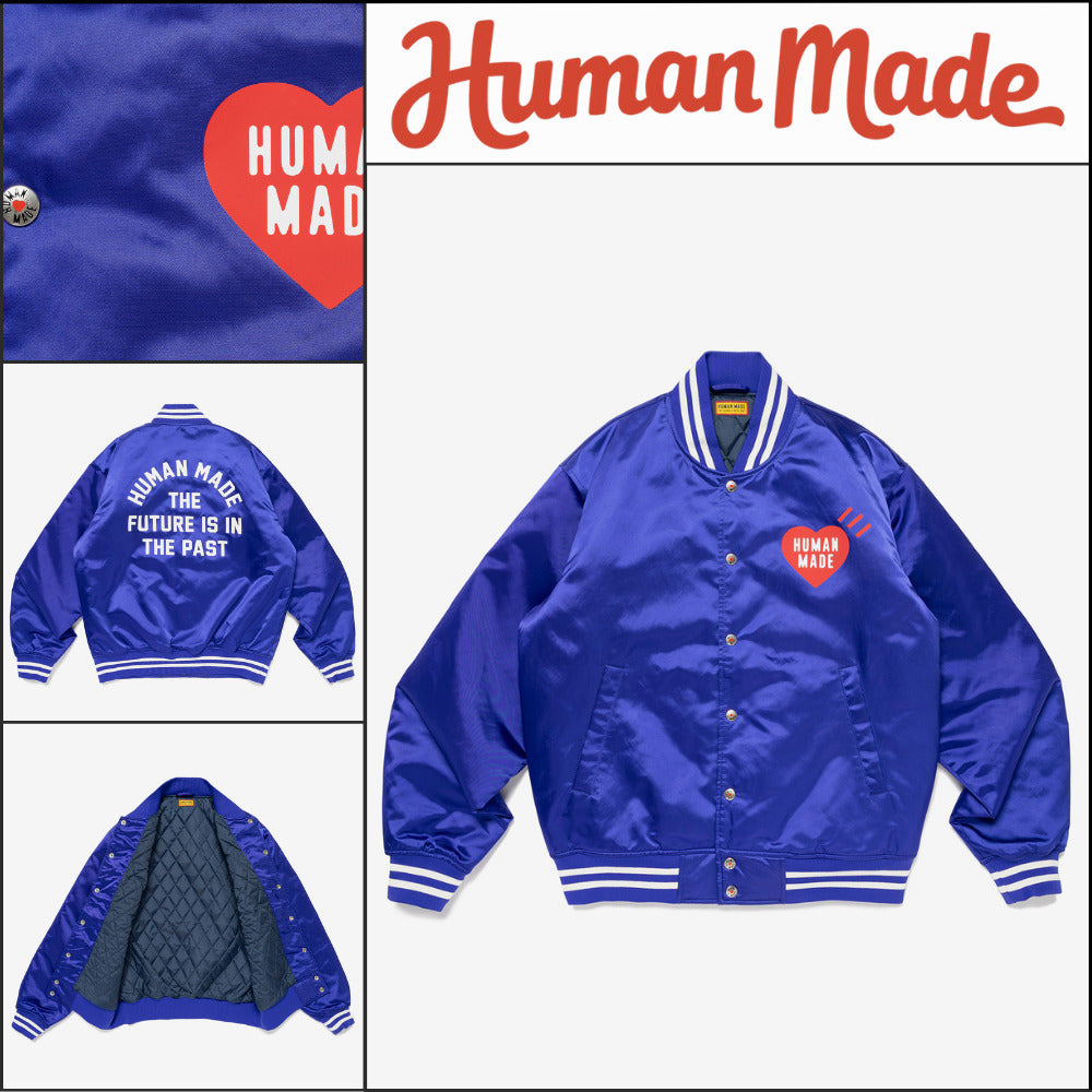 【HUMAN MADE】NYLON STADIUM JACKET BLUE
